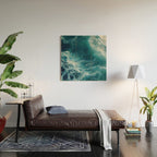 Celestial Currents Aerial Abstract of Ocean Foam Wood Wall Art Gallery Image 2