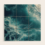 Celestial Currents Aerial Abstract of Ocean Foam Wood Wall Art Gallery Image 1