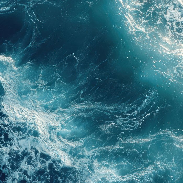 Celestial Currents Aerial Abstract of Ocean Foam Coffee Mug Gallery Image 2