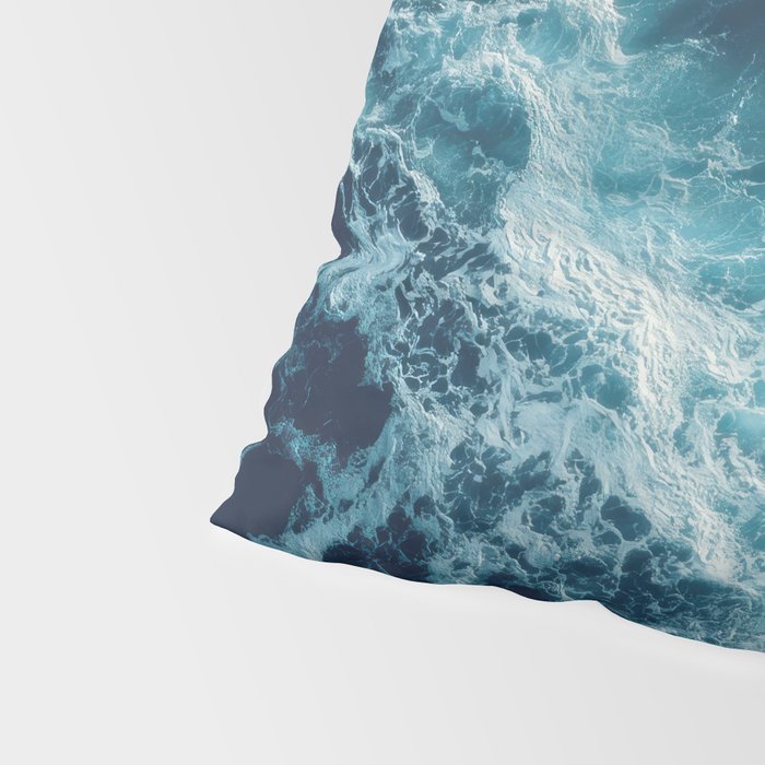 Celestial Currents Aerial Abstract of Ocean Foam Pillow Sham Gallery Image 4