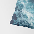Celestial Currents Aerial Abstract of Ocean Foam Pillow Sham Gallery Image 4