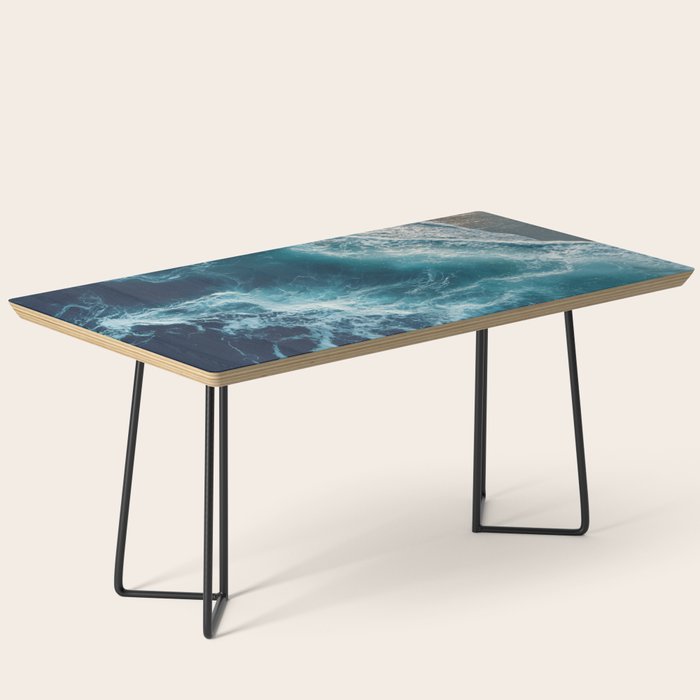Celestial Currents Aerial Abstract of Ocean Foam Coffee Table Gallery Image 1