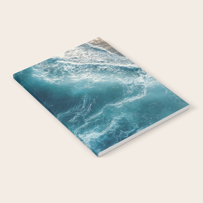 Celestial Currents Aerial Abstract of Ocean Foam Notebook Gallery Image 2