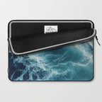 Celestial Currents Aerial Abstract of Ocean Foam Laptop Sleeve Gallery Image 2