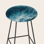 Celestial Currents Aerial Abstract of Ocean Foam Stool Gallery Image 2