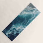 Celestial Currents Aerial Abstract of Ocean Foam Yoga Mat Gallery Image 1