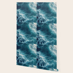 Celestial Currents Aerial Abstract of Ocean Foam Wallpaper Gallery Image 2