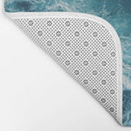 Celestial Currents Aerial Abstract of Ocean Foam Bath Mat Gallery Image 2