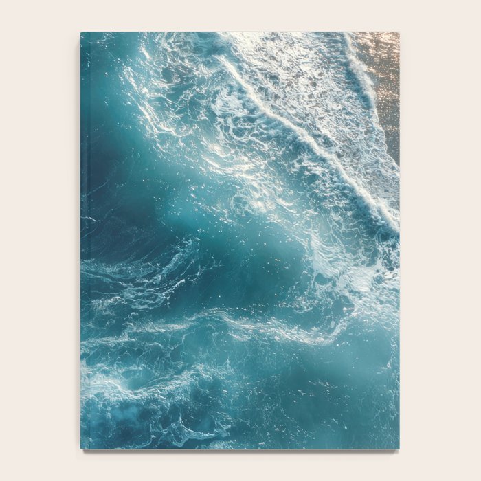 Celestial Currents Aerial Abstract of Ocean Foam Notebook Gallery Image 4