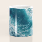 Celestial Currents Aerial Abstract of Ocean Foam Coffee Mug Gallery Image 4