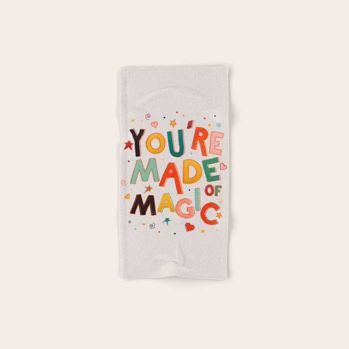 You Are Made Of Magic - colorful letters Bath Towel Gallery Image 1