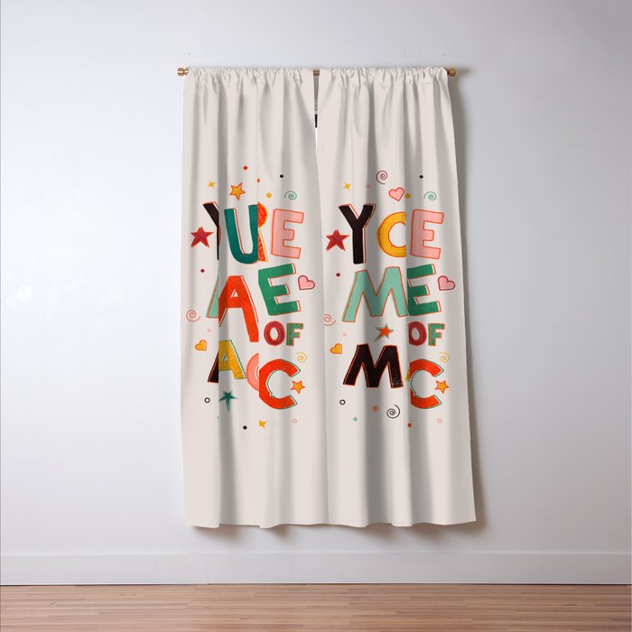 You Are Made Of Magic - colorful letters Window Curtain Gallery Image 3