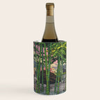 Through the Nishigi Forest - Nature Ukiyo Landscape in Green & Pink Wine Chiller Gallery Image 1