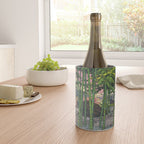 Through the Nishigi Forest - Nature Ukiyo Landscape in Green & Pink Wine Chiller Gallery Image 4