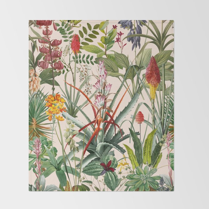 Tropical Flora II Throw Blanket Gallery Image 2