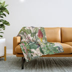 Tropical Flora II Throw Blanket Gallery Image 1