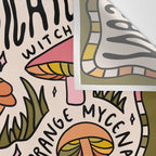 Mushrooms of Michigan Wall Tapestry Gallery Image 3