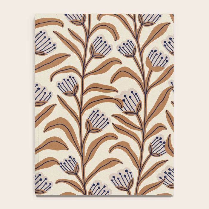 Bellflower Pattern / Brown, Ivory & Grey Notebook Gallery Image 4