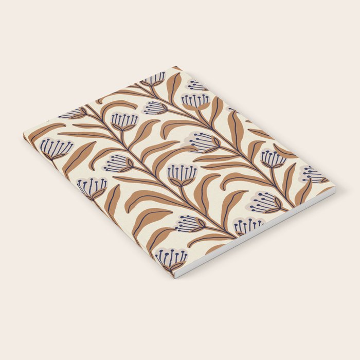 Bellflower Pattern / Brown, Ivory & Grey Notebook Gallery Image 2