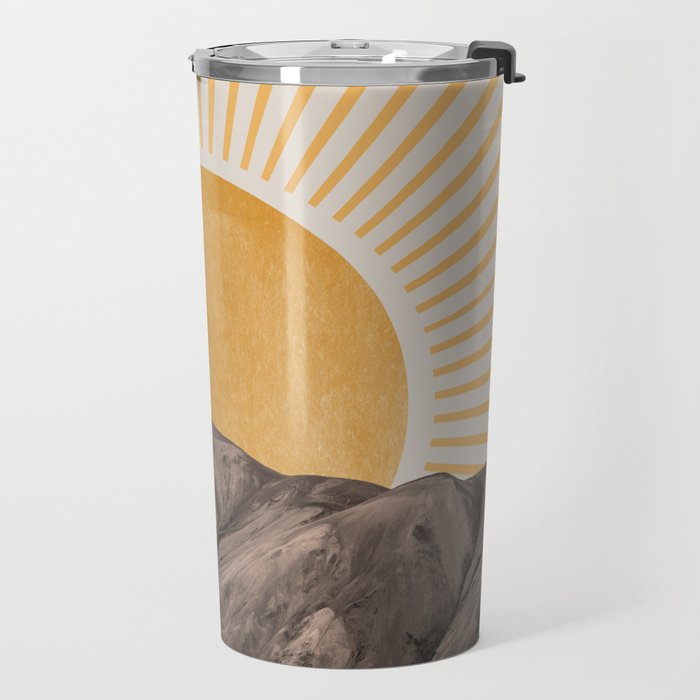 Abstract Landscape, Mountain and Sunshine Travel Mug Gallery Image 2