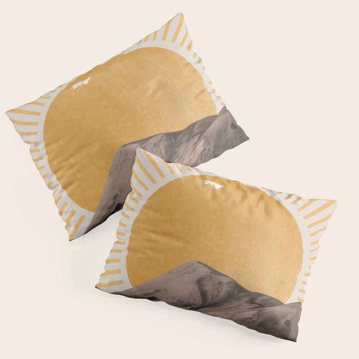 Abstract Landscape, Mountain and Sunshine Pillow Sham Gallery Image 3