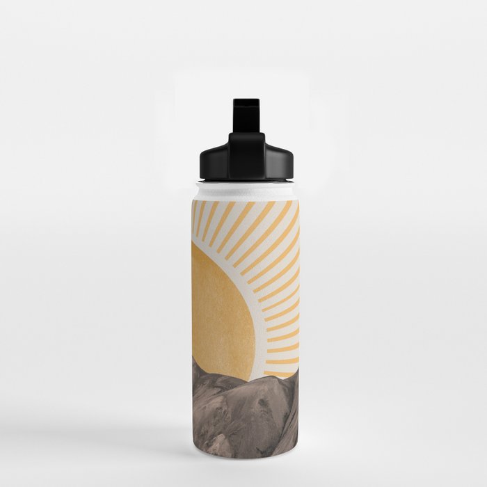 Abstract Landscape, Mountain and Sunshine Water Bottle Gallery Image 2