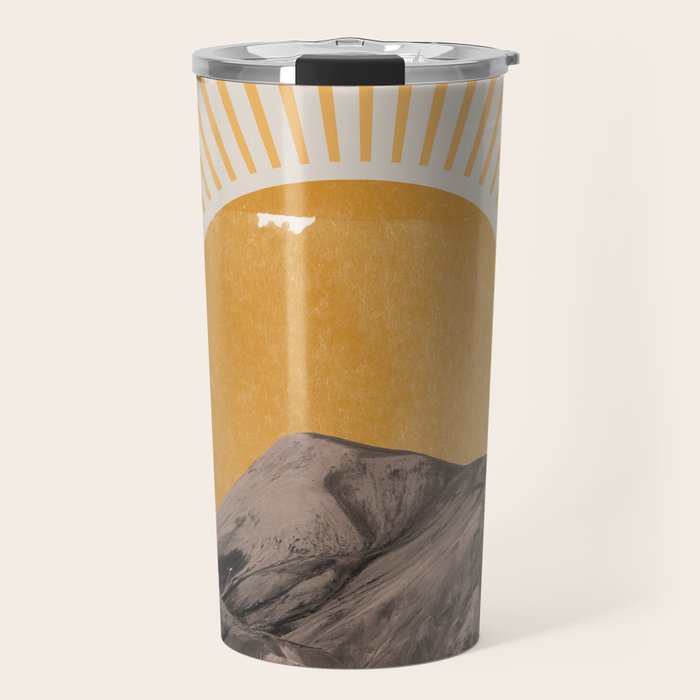 Abstract Landscape, Mountain and Sunshine Travel Mug Gallery Image 1