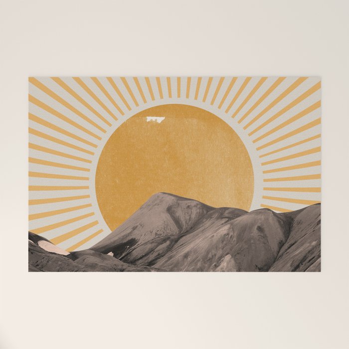 Abstract Landscape, Mountain and Sunshine Welcome Mat Gallery Image 1