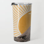 Abstract Landscape, Mountain and Sunshine Travel Mug Gallery Image 3