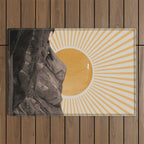 Abstract Landscape, Mountain and Sunshine Outdoor Rug Gallery Image 1