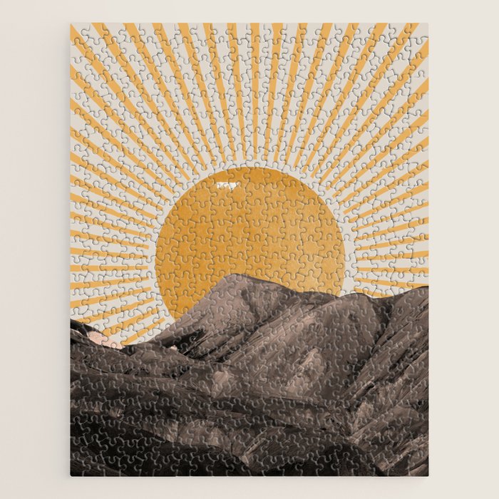 Abstract Landscape, Mountain and Sunshine Jigsaw Puzzle Gallery Image 1