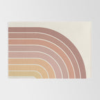 Gradient Arch VII Earthy Pastel Mid Century Modern Rainbow Rug Gallery Image 2