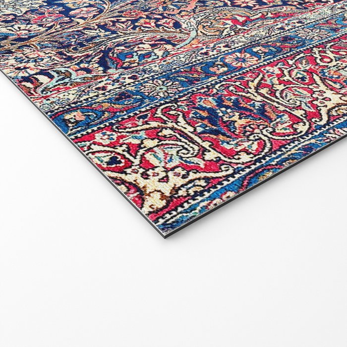 Kashan Central Persian Rug Print Welcome Mat Gallery Image 2