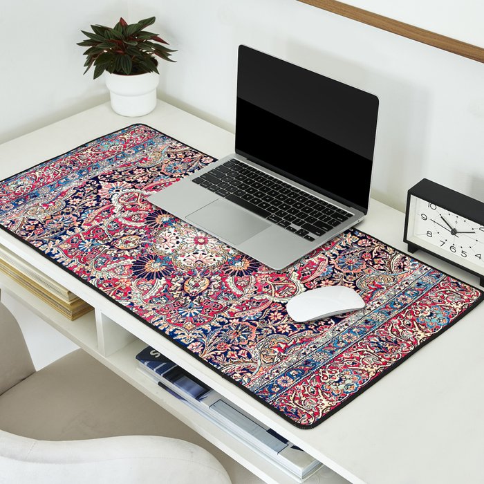 Kashan Central Persian Rug Print Desk Mat Gallery Image 2