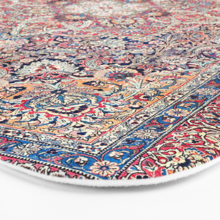 Kashan Central Persian Rug Print Bath Mat Gallery Image 3