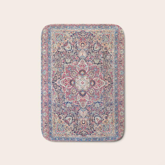 Kashan Central Persian Rug Print Bath Mat Gallery Image 1