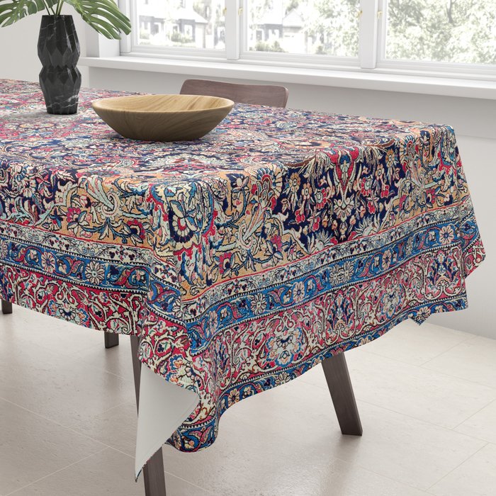 Kashan Central Persian Rug Print Tablecloth Gallery Image 3
