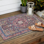 Kashan Central Persian Rug Print Outdoor Rug Gallery Image 2