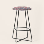 Kashan Central Persian Rug Print Stool Gallery Image 1