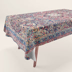 Kashan Central Persian Rug Print Tablecloth Gallery Image 1