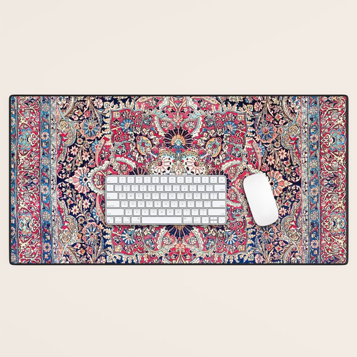 Kashan Central Persian Rug Print Desk Mat Gallery Image 1
