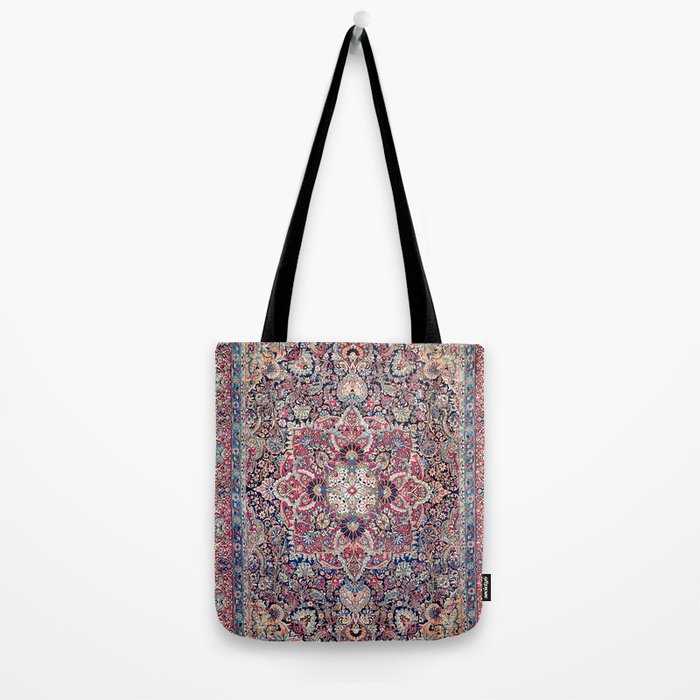 Kashan Central Persian Rug Print Tote Bag Gallery Image 2