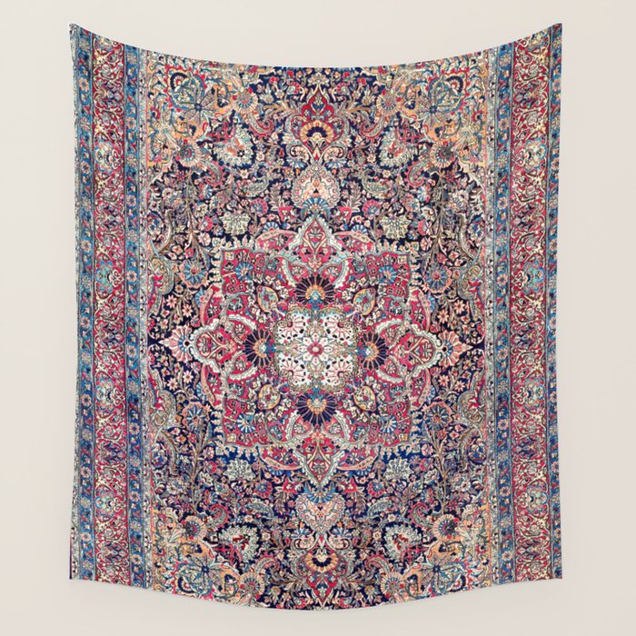 Kashan Central Persian Rug Print Wall Tapestry Gallery Image 4