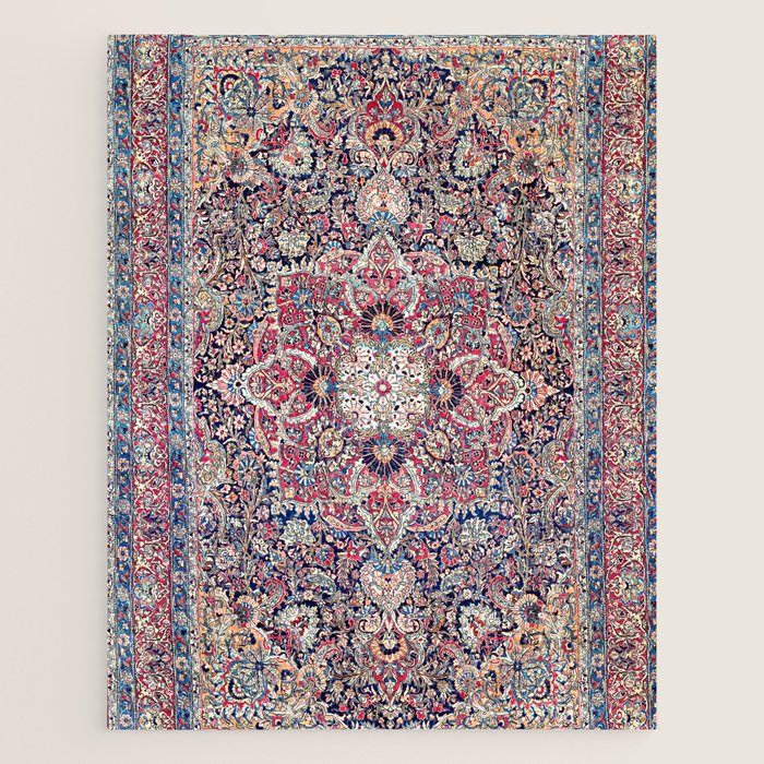 Kashan Central Persian Rug Print Jigsaw Puzzle Gallery Image 1