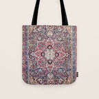 Kashan Central Persian Rug Print Tote Bag Gallery Image 1