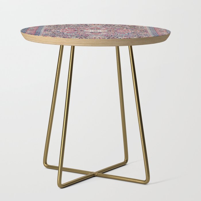 Kashan Central Persian Rug Print Side Table Gallery Image 1