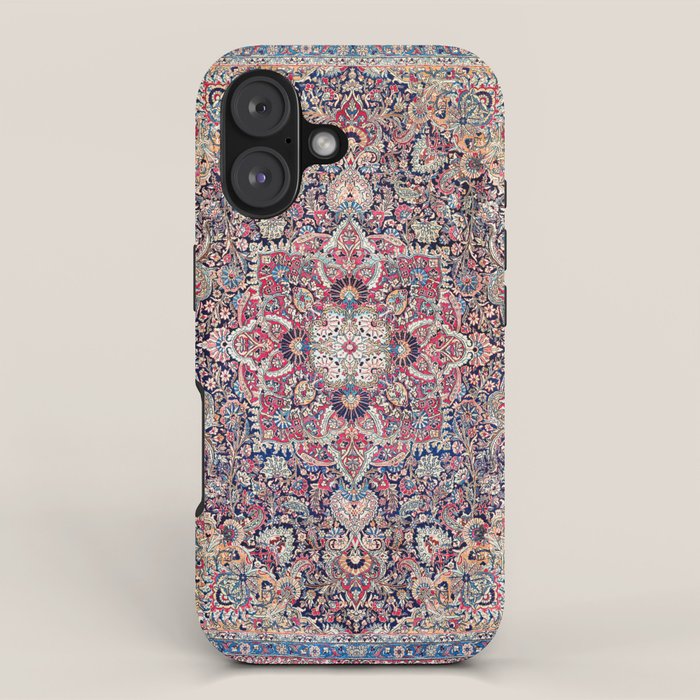 Kashan Central Persian Rug Print iPhone Case Gallery Image 1