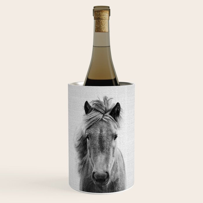 Wild Horse - Black & White Wine Chiller Gallery Image 1