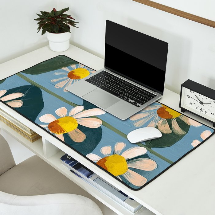 Daisy Flower Painting Desk Mat Gallery Image 2