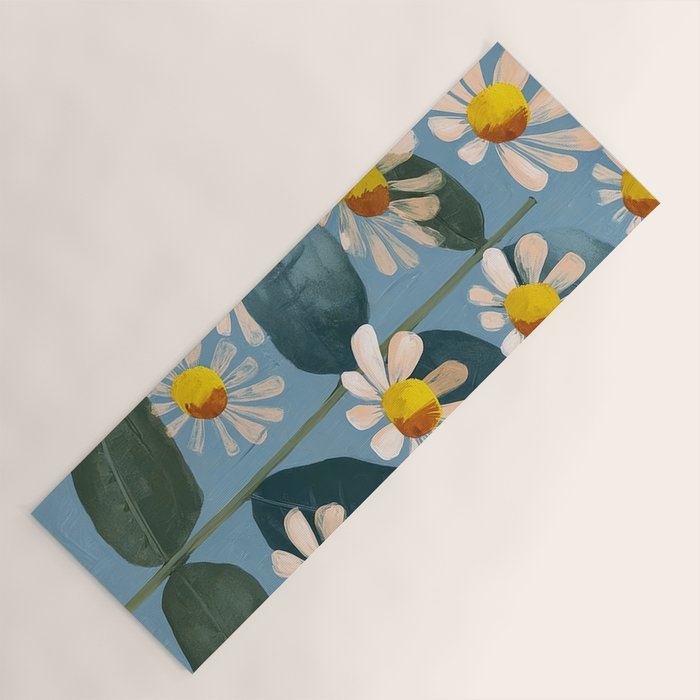 Daisy Flower Painting Yoga Mat Gallery Image 1